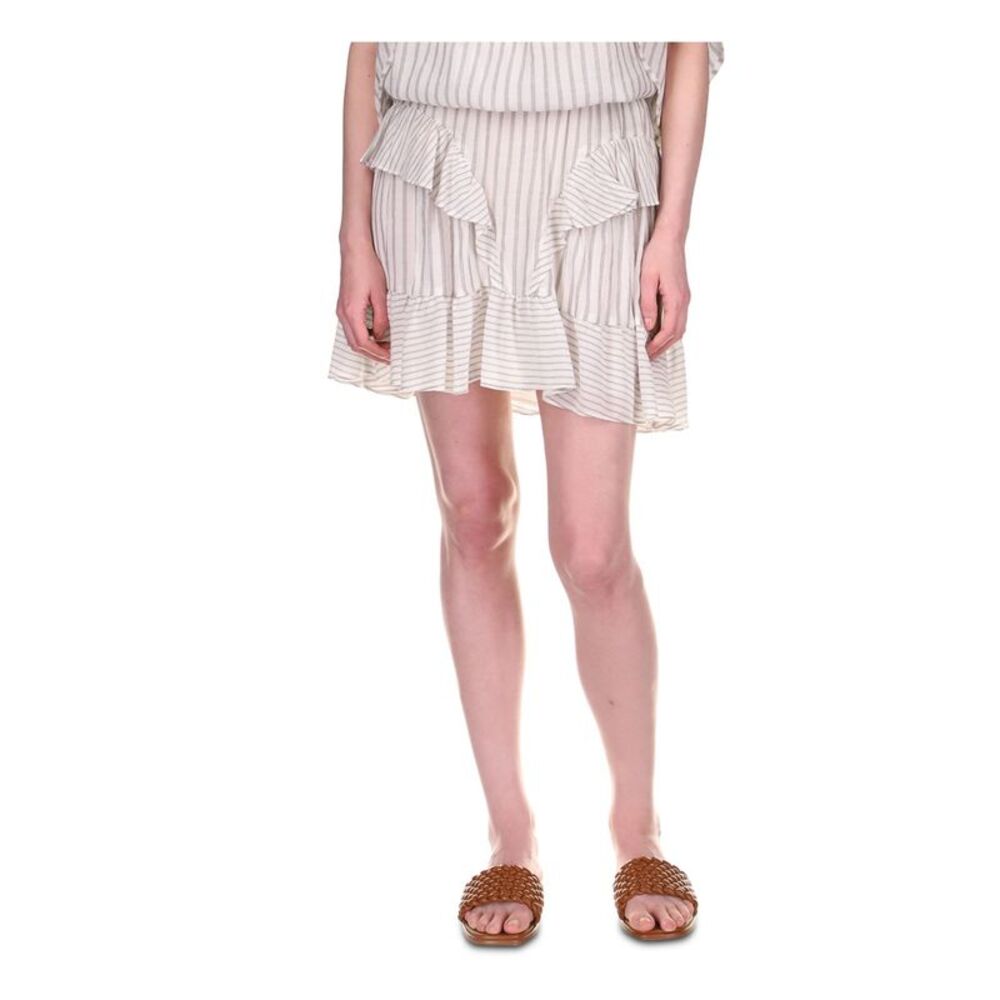 MICHAEL MICHAEL KORS Womens Ivory Pull-on Tiered Lined Short A-Line Skirt XXS